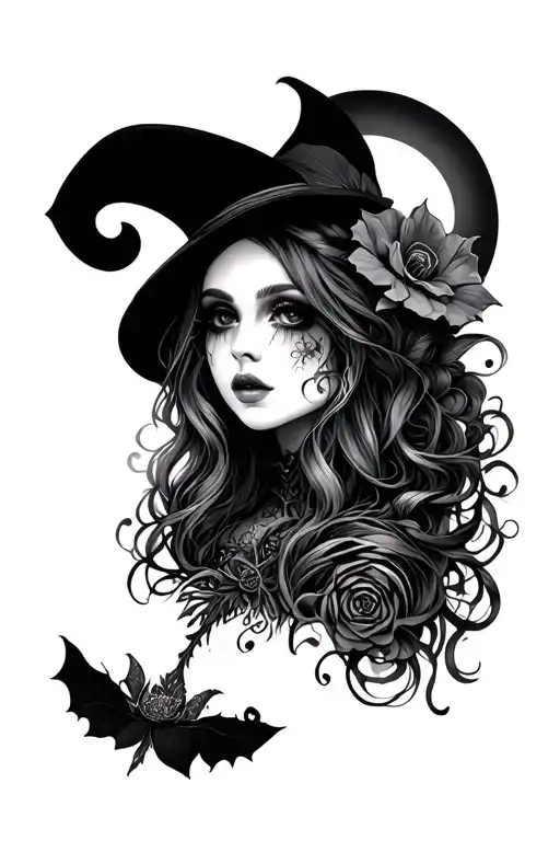Gothic Feminine Halloween Tattoo Inspired