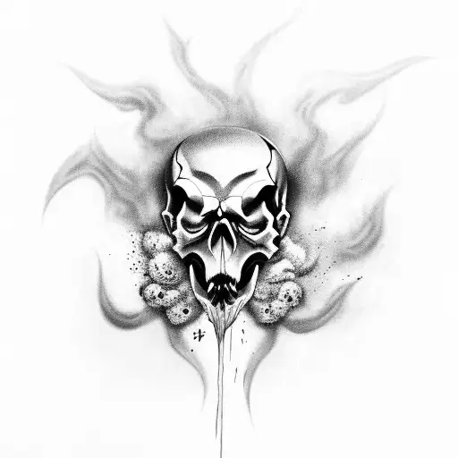 Demon Skull With Smoke