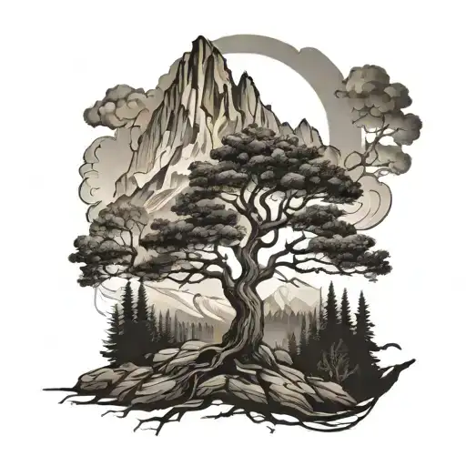Mountain Tree Growing