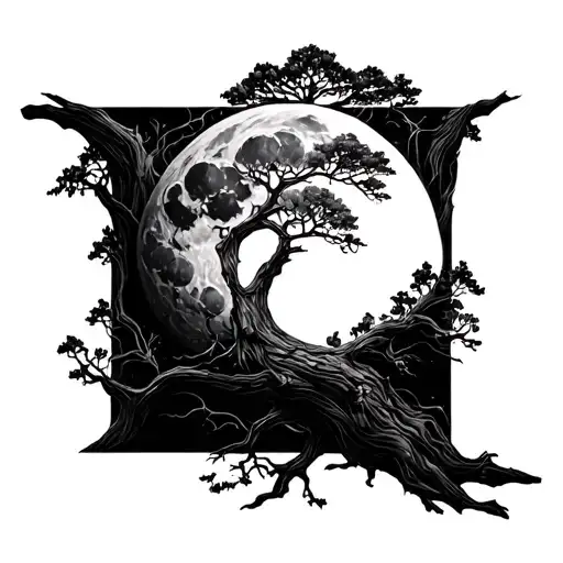 Moon Tree Intertwined