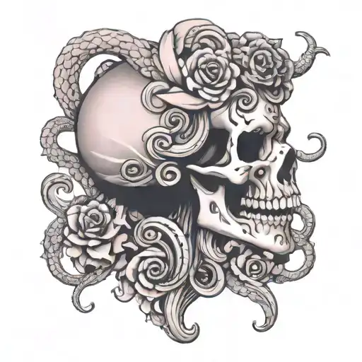 Medusa Pink Skull