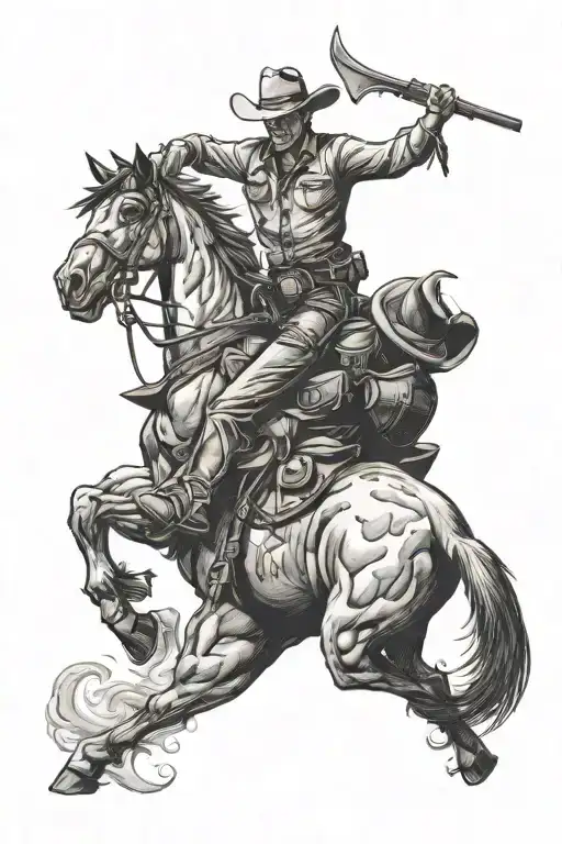 Western Theme To Fit Around A Cowboy Riding