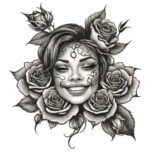 Smiling Through Pain Inside Surrounded By Roses