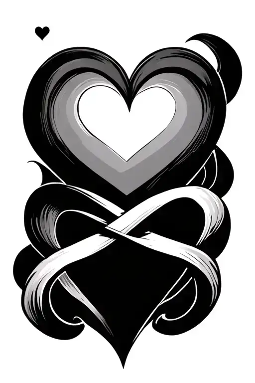 Heart And Infinity Symbol Incorporated Within
