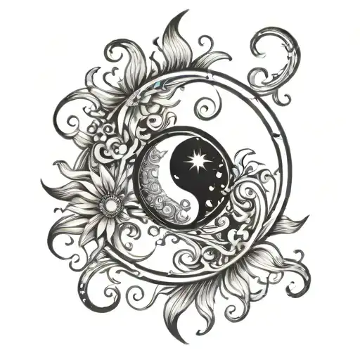 Sun And Moon Yin And Yang