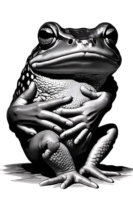 Realistic Mother Holding Frog