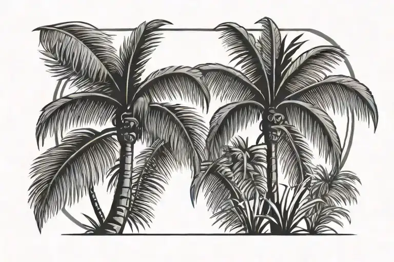 Art Deco Palm Tree