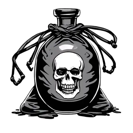 Poison Bottle Money Bags