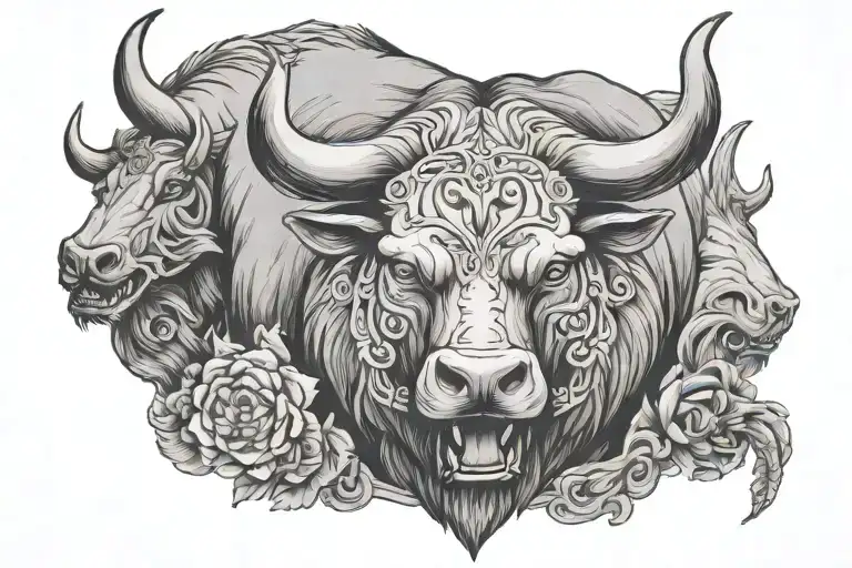 Chest Tattoo Trading Chart Bull Vs Bear