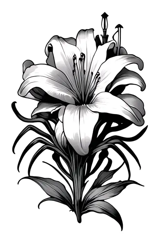 Spider Lily With Dagger Piercing