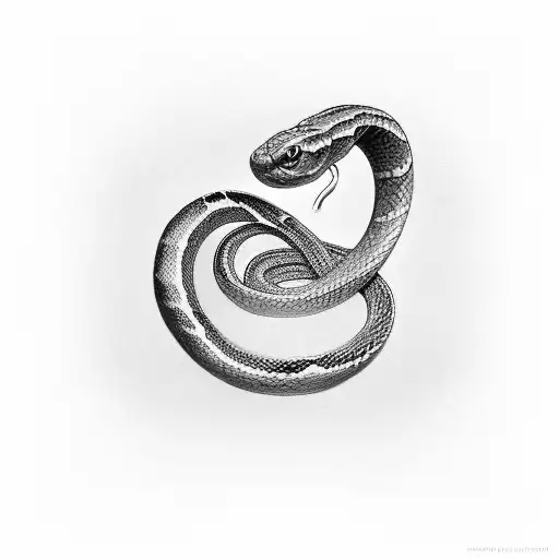 Small Simple Snake Rapped Around Wrist