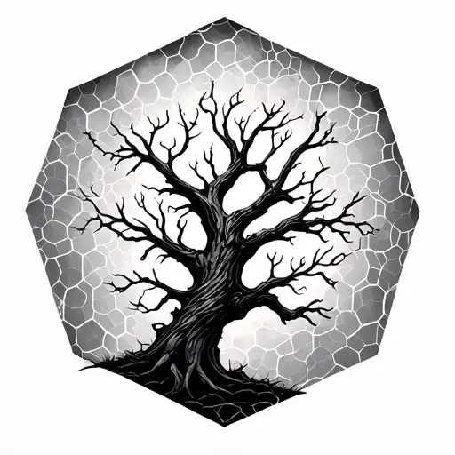 Tree Consisting Of Hexagon Pattern