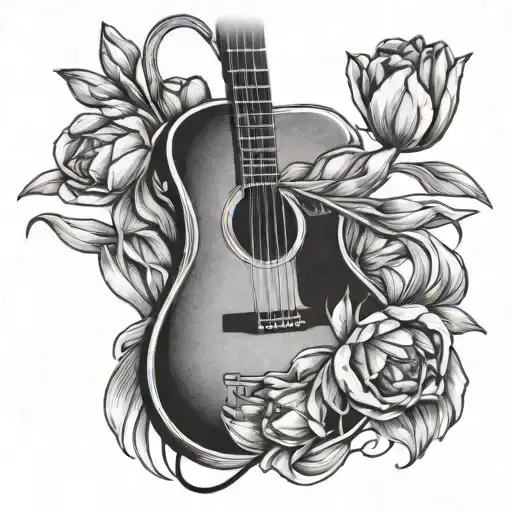 Guitar And Tulips