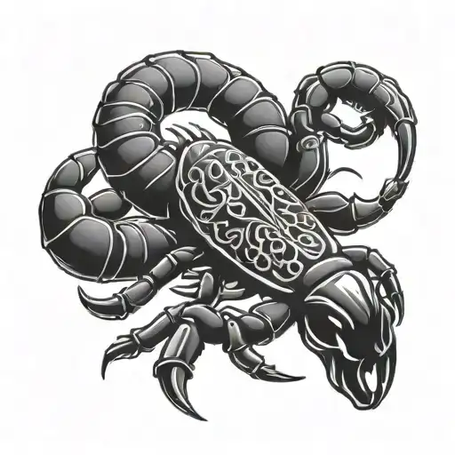 Scorpion With Numerology Number Six Wings