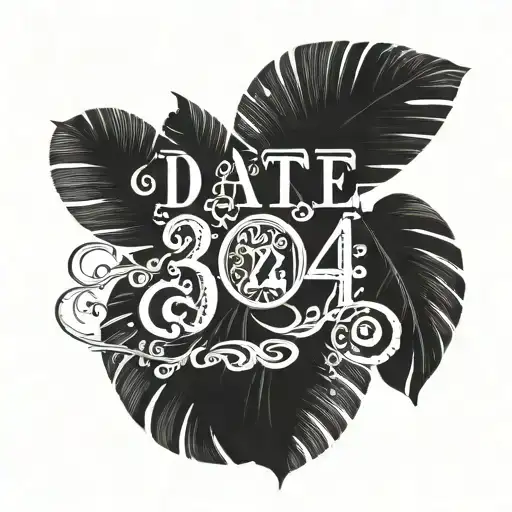 Date Of Birth 31 05 2024 In Latin Numerals And Children's Palms On The Edges