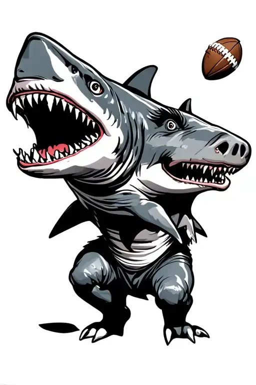 Football Shark And Hog