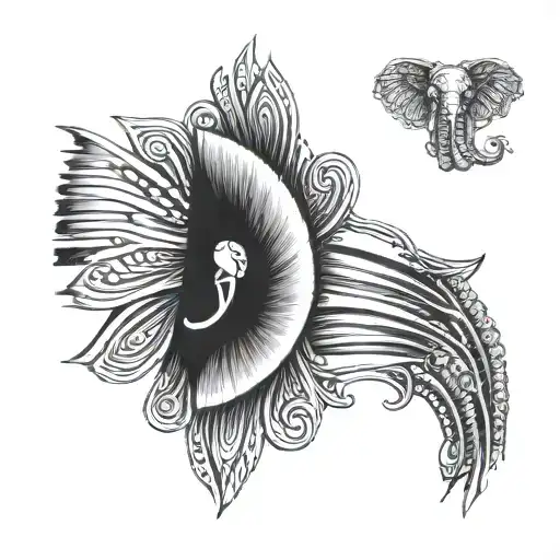 Wrist Tattoo In The Style Of An Elephant Hair Bracelet