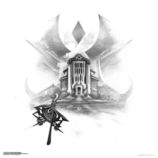 Reaper With A Scythe And A Soviet Building