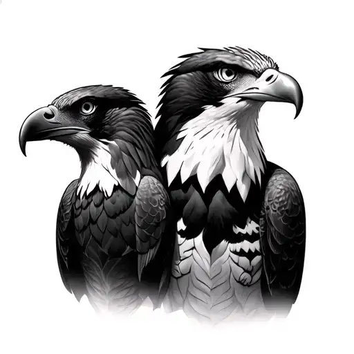 Eagles Representing Two Children
