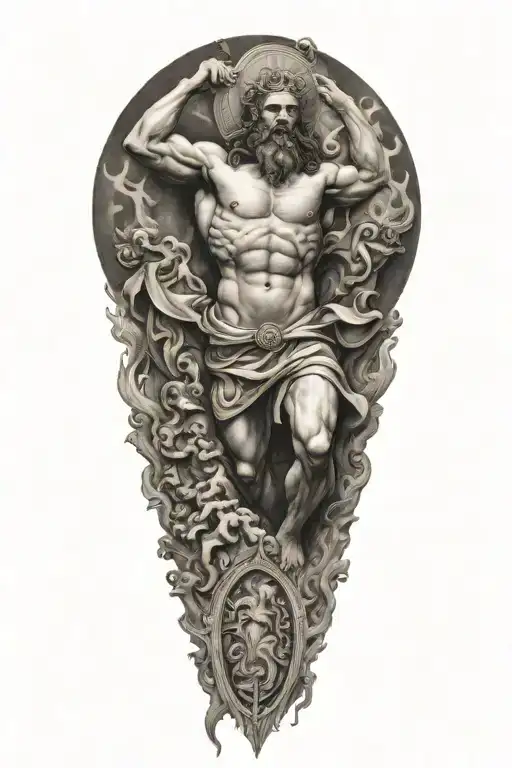 Heaven And Earth Judgement Tattoo With Last Judgement By God