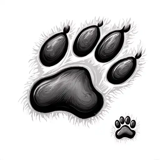 American Bully Dog Paw Print