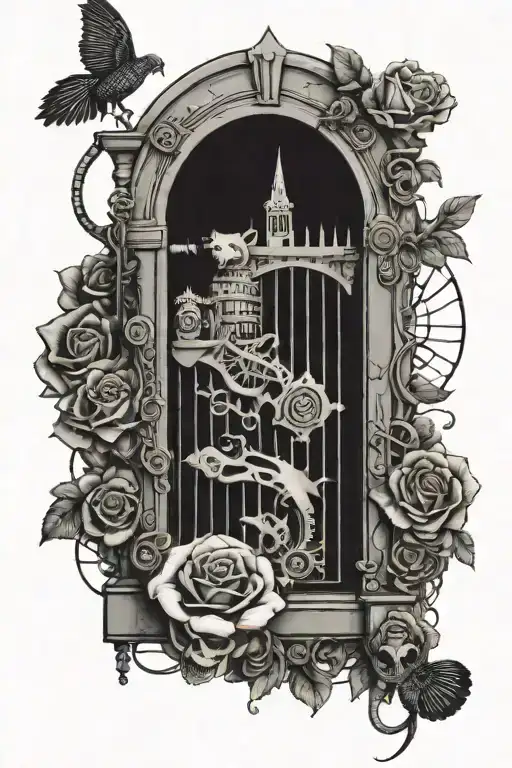 Tower Pistols Roses Bear Door Train Jaw Bone Spider Web Key Birds Cards Turtle