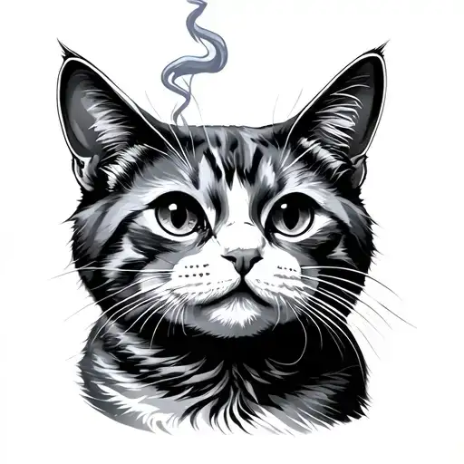 Simple Cat Smoking Joint