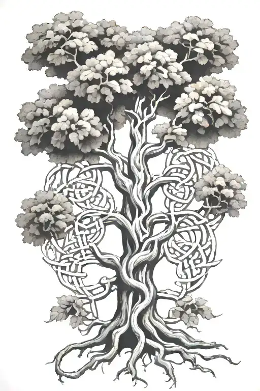 Basic Scottish Dara Knot In The Middle Of A Tree Made