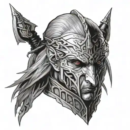 The Witcher Black Eyes Looking