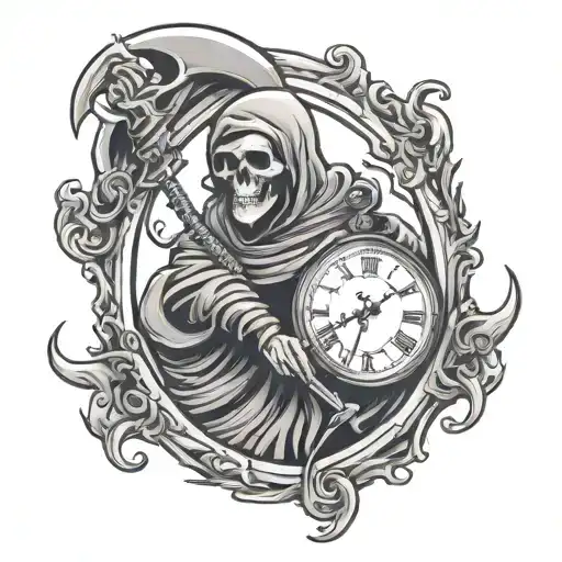 Grim Reaper Dangling Watch
