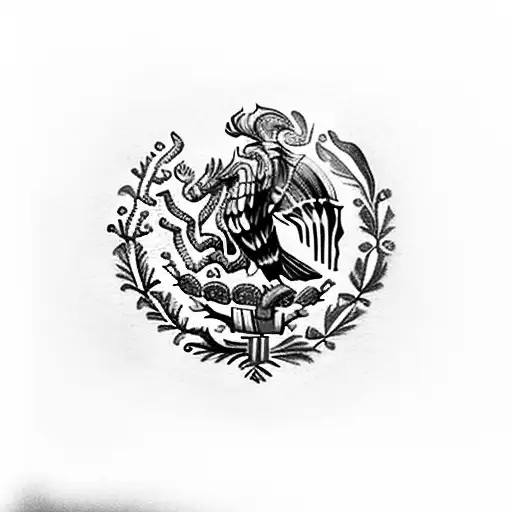 Mexican Flag With A Football Design