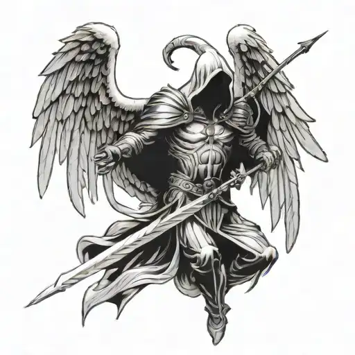 Archangel Michael Hooded Reaper Silohuette