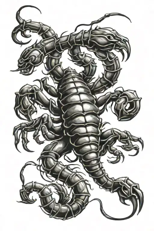 Scorpion Whit Full Back Ground