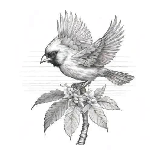 Very Detailes Dlying Cardinal