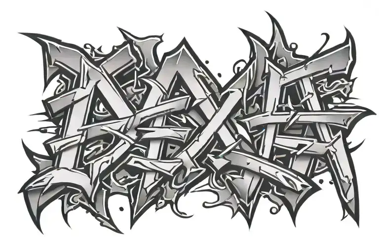 The Letters Gxd In A Graffiti Style Font With Japanese Symbols Fading In The Background