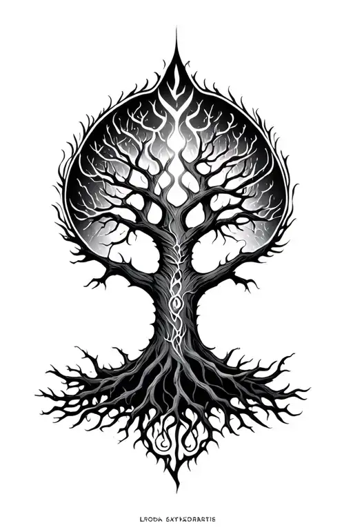Loki And Yggdrasil Tree