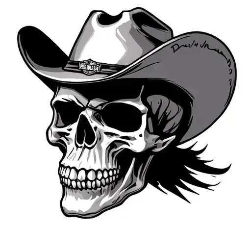 Cowboy Skull Harley Davidson