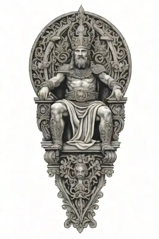 God Sitting On The Throne Judging People By Their Actions