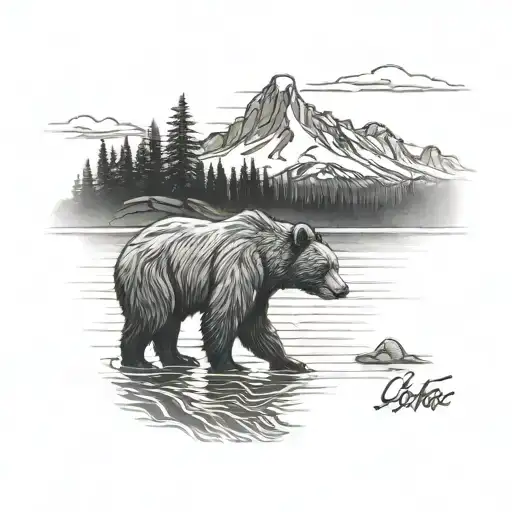 Lake Tahoe With Bear