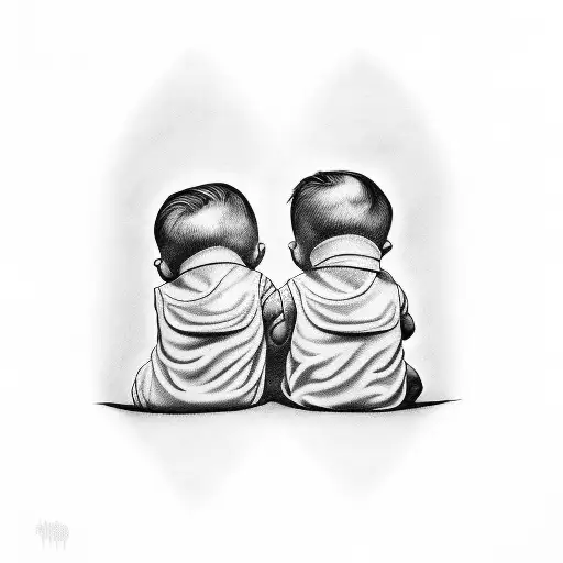 Memorial Tattoo For Twin Boys