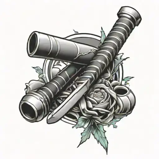 Katana Wrapped By Stethoscope