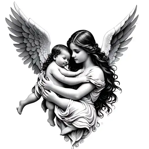 Hel Carrying Baby Angel