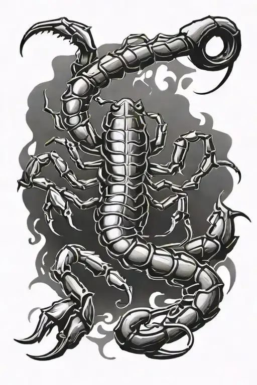 Scorpion Whit Full Back Ground