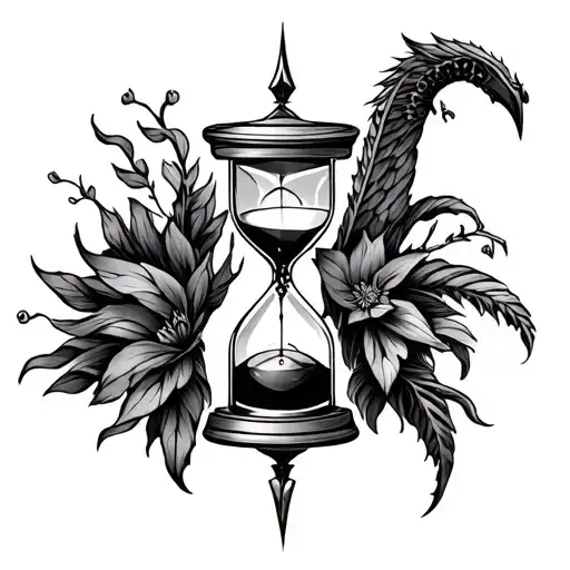 Hourglass And Sagittarius Zodiac Sign