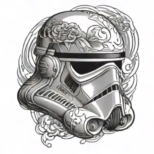Storm Trooper Helmet With Background