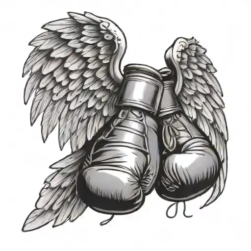 Angel Wings And Boxing Gloves