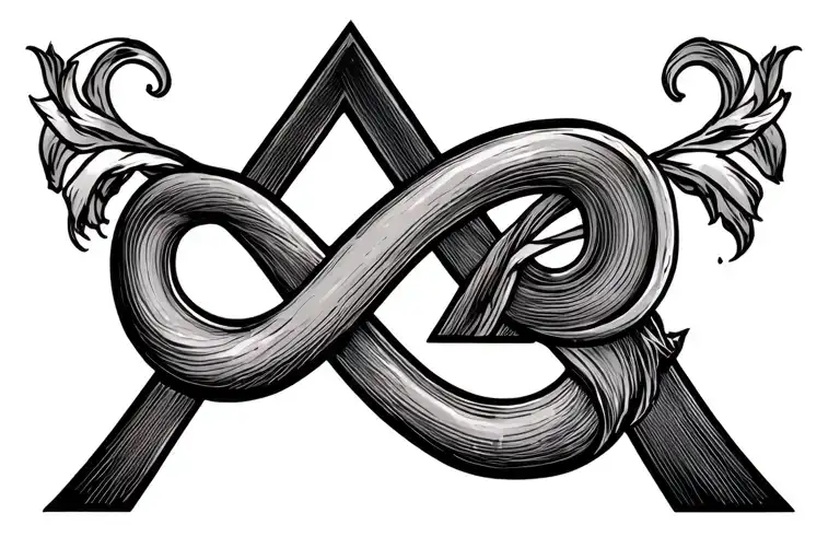 Infinity Symbol Incorporated With The Letter A