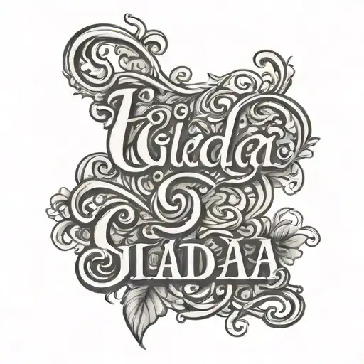 Giada Name Lettering Style