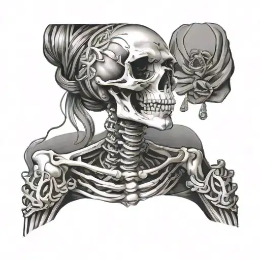 Blind Folded Female Skeleton