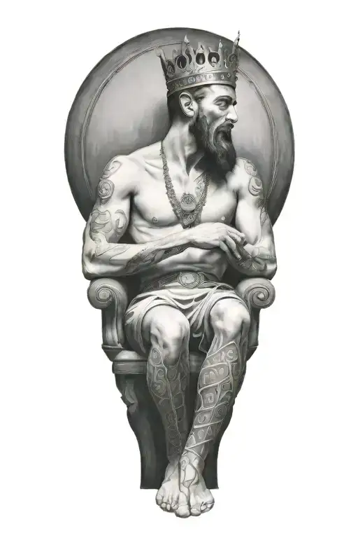 God Sitting On The Throne Judging People By Their Actions